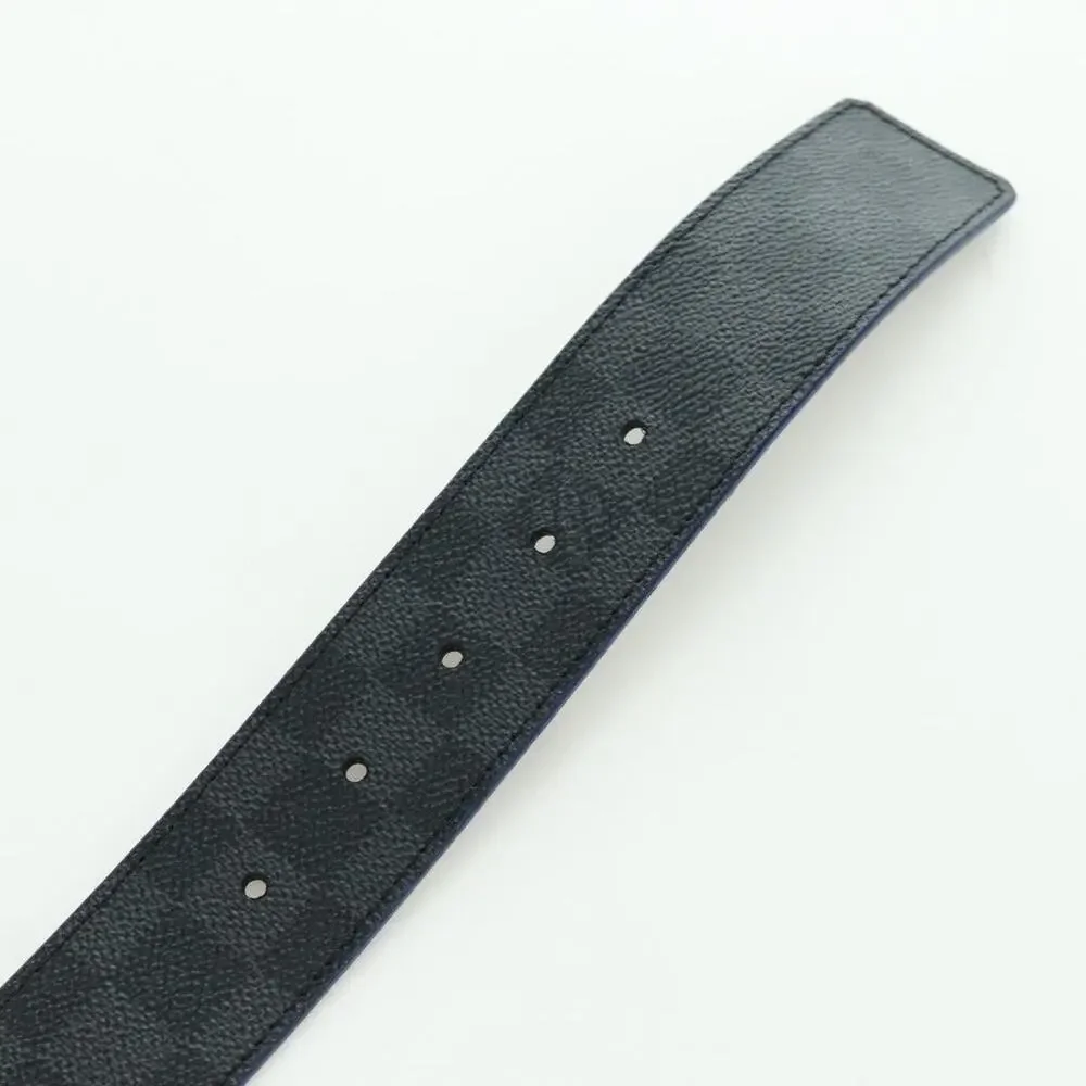 Louis Vuitton Damier Graphite Ceinture LV Printed Initials Black Belt